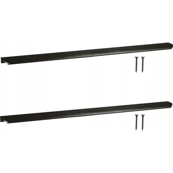 Nábytkové kování Nábytková Úchytka Hranová Moderní Hliníková Černá Matná 560 mm 2 kusy