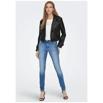 Dámská bunda ONLY Bunda z imitace kůže 15293027 Černá Regular Fit XL