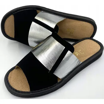 Dámské pantofle SANDÁLE PANTOFLE MAXIMUS -stříbrné vel. 39