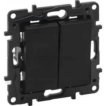 vypínač Schodišťový přepínač dvojitý 10AX - černý, NILOE STEP