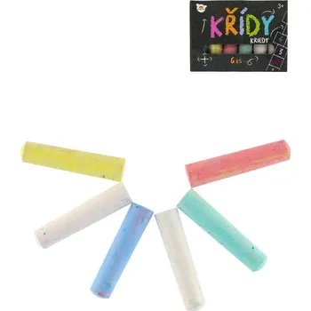 _Ostatní 1_ Křídy chodníkové barevné kulaté set 6ks v krabičce 00850361