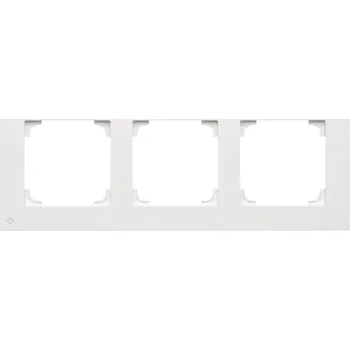 vypínač Simon 55 Rámeček 3-násobný, Antibakteriální Bílý Mat, IP20/IP44