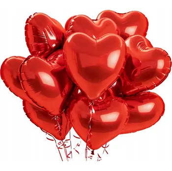 Obraz Balón červený srdce na vzduch nebo helium 60 cm