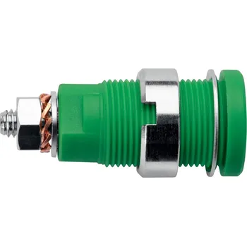 Krokosvorka Schützinger DI SEB 6445 Ni / GN bezpečnostní vestavná zásuvka 4 mm zelená 1 ks