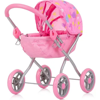 Kočárek pro panenku CHIPOLINO Hluboký kočárek pro panenky Daisy Hearts