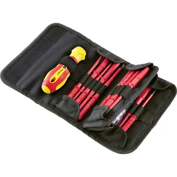 Sada nářadí TOOLCRAFT WHS-017 pro elektroniku a jemnou mechaniku, pro elektrotechniky, VDE, dílna výměnné bity s rukojetí 17dílná plochý, vnější šestihran (TX), křížový