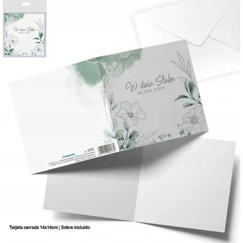 Zelené blahopřání s lístky