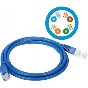Síťový kabel Patchcord Alantec U/UTP 5e RJ45 / RJ45 3 m modrý