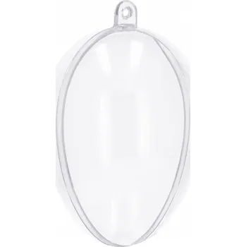 Vánoční dekorace VÁNOČNÍ BAŇKY AKRYLOVÉ OVALNÉ PLASTOVÉ VÁNOČNÍ KOULE DEKORACE VAJÍČKO 9 Cm 1 Ks