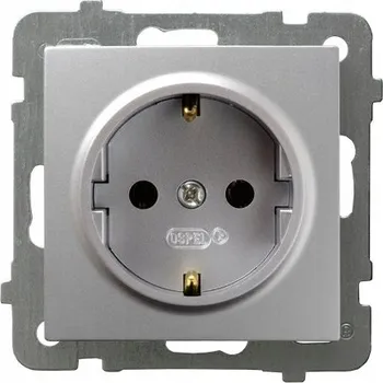 Elektrická zásuvka Elektrická Zásuvka Ospel stříbrná