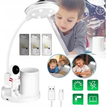 Lampička DĚTSKÁ STOLNÍ LAMPA, NOČNÍ LAMPA LED STOLNÍ LAMPA, PROJEKCE HVĚZD