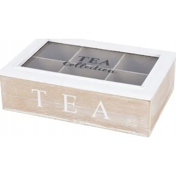 Obraz Krabička na čaj, bílá, ozdobná krabička 7x24x16 cm