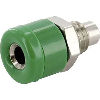 Krokosvorka econ connect HOBGN zdířka pro banánek zásuvka, vestavná vertikální Ø pin: 2.6 mm zelená 1 ks