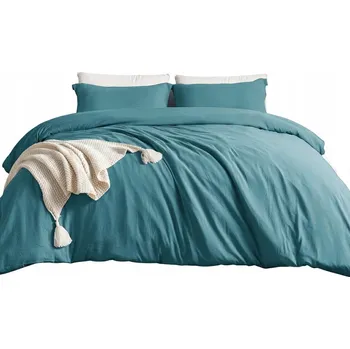 Povlečení Povlečení Tyrkysové 200x220 Jednobarevné Hladké Zip