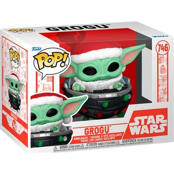 Figurka Star Wars: Mandalorian POP! Vinylová figurka Vánoční Grogu v kočárku 9 cm