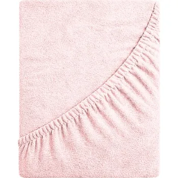 Prostěradlo FROTÉ PROSTĚRADLO S GUMOU 220x200 SILNÉ DeLux 190g PUDROVÁ RŮŽOVÁ