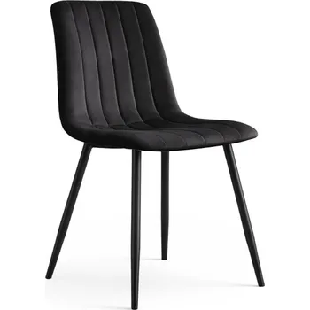 Jídelní židle Jídelní židle LIVO sametová, černá / černé nohy