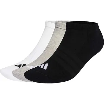 Dámské oblečení Ponožky adidas Cushioned Essentials Low Cut Socks 3 Pair Pack Medium Grey Heather/White/Black S