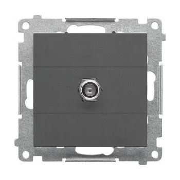 Elektrická zásuvka Simon 55 Anténní zásuvka typu F, modul Grafitová matná TASF1.01/116