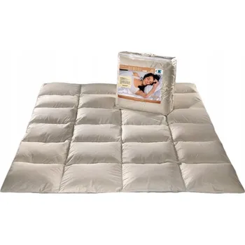 přikrývka Péřová přikrývka 140x200 cm ekri 1,5 kg přírodní výplň