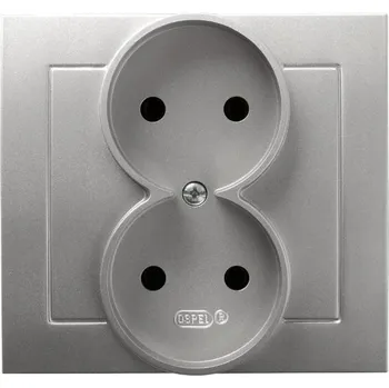 Elektrická zásuvka Elektrická Zásuvka Ospel stříbrná