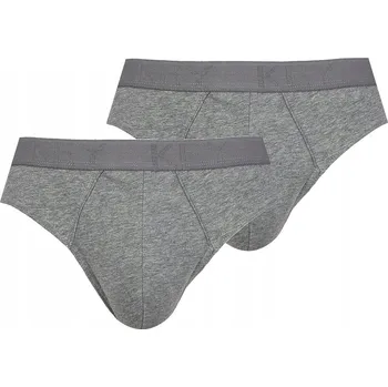 Slipy KEY pánské slipy MPP 019 2-pack guma šedý melír XXL