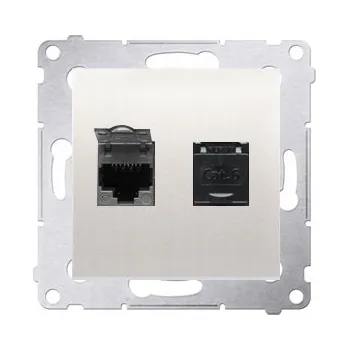 Elektrická zásuvka Internetová zásuvka nástěnná Kontakt-simon 54 béžová D62.01/41