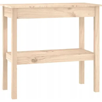 Konferenční stolek Konzolový stolek z masivního borovicového dřeva 80 x 40 x 75 cm, neošetřený