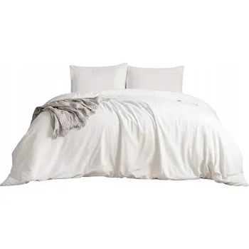 Povlečení Bílé Povlečení 160x200 Jednobarevné Hladké Zip