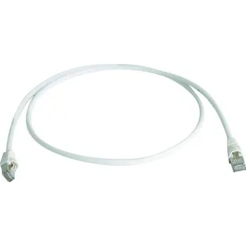 Datový kabel Telegärtner 100007991 RJ45 síťové kabely, propojovací kabely CAT 6A S/FTP 1.00 m bílá dvoužilový stíněný, s ochranou, samozhášecí 1 ks