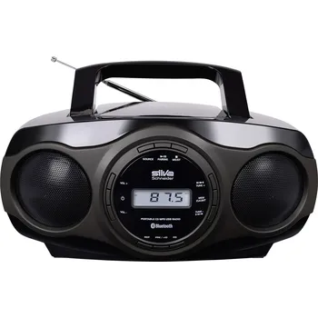 Radiopřijímač Silva Schneider MPC 17.7 BT 211097 rádio s CD, FM, CD, AUX, Bluetooth, USB, černá, šedá