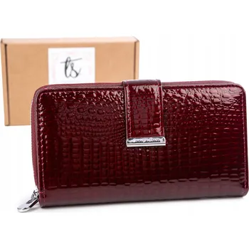 Peněženka Jennifer Jones peněženka z pravé kůže červená - dámská