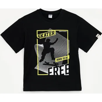 Chlapecké tričko CHLAPECKÉ TRIČKO NA TĚLOCVIK WF BAVLNA BONITO ČERNÉ VELIKOST 152