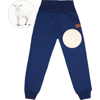 Chlapecké kalhoty Softshellové kalhoty basic s beránkem - Modré - skladem Velikost: 98
