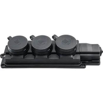 Elektrická zásuvka Prodlužovací kabel s 3 zásuvkami a uzemněním IP44 černý PAWBOL D.3159/3