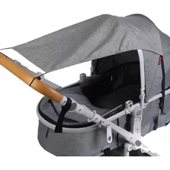Voděodolná stínicí stříška na kočárek – šedá