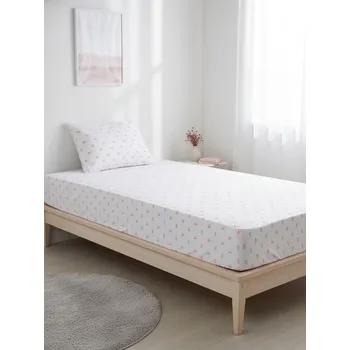 Prostěradlo Sinsay - Prostěradlo s gumou s celoplošným potiskem mašliček - růžová - 693II-30X - 693II-30X-ONE