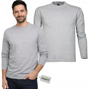 Pracovní obuv Pánské pracovní technické tričko s dlouhým rukávem, bavlněné, prodyšné, šedé