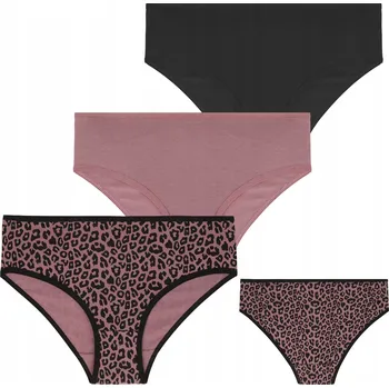 Dámské spodní prádlo Kalhotky kalhotky dámské bavlněné bikiny panterka klasické 3-balení XL MORAJ