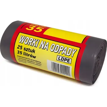 Pytle na odpadky PYTLE NA ODPADKY UNIVERZÁLNÍ HNĚDÉ 35L x 25 KUSŮ 50 cm x 60 cm