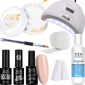 Lak na nehty Sada na nehty Babyboomer Mat 9v1 UV Lampa Gel Báze Top Coat + Příslušenství