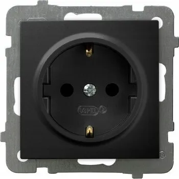 Elektrická zásuvka Elektrická Zásuvka nástěnná Ospel černá