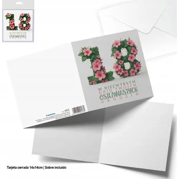 Přání k 18. narozeninám s květinami