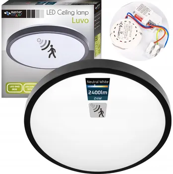 Stropní Svítidlo Masterled bílý kulatý 24 W s pohybovým senzorem