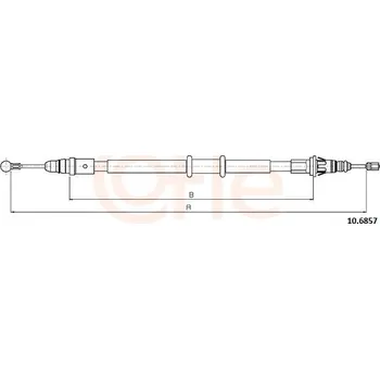 Lanko parkovací brzdy Lanovod parkovací brzdy COFLE 92.10.6857