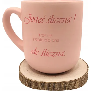Hrnek s vaším vlastním potiskem fotohrnek vtipný jesteś śliczna růžová