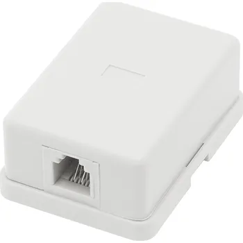 Elektrická zásuvka Telefonní zásuvka nástěnná 6p4c RJ11 + starý typ