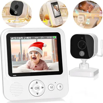 IP kamera NIANIA ELEKTRONICZNA S OTOČNOU KAMEROU BABY MONITOR LCD displej 2.8" HD