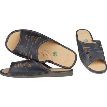 Dámské pantofle Papuče Kožené Bačkory Pohodlné Pantofle Bačkory Bamboše s Otevřenou Špičkou Velikost 43