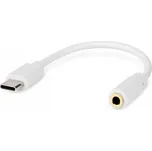 NEDIS USB 2.0 adaptér/ USB-C zástrčka - 3,5 mm zásuvka/ kulatý/ bílý/ blist
